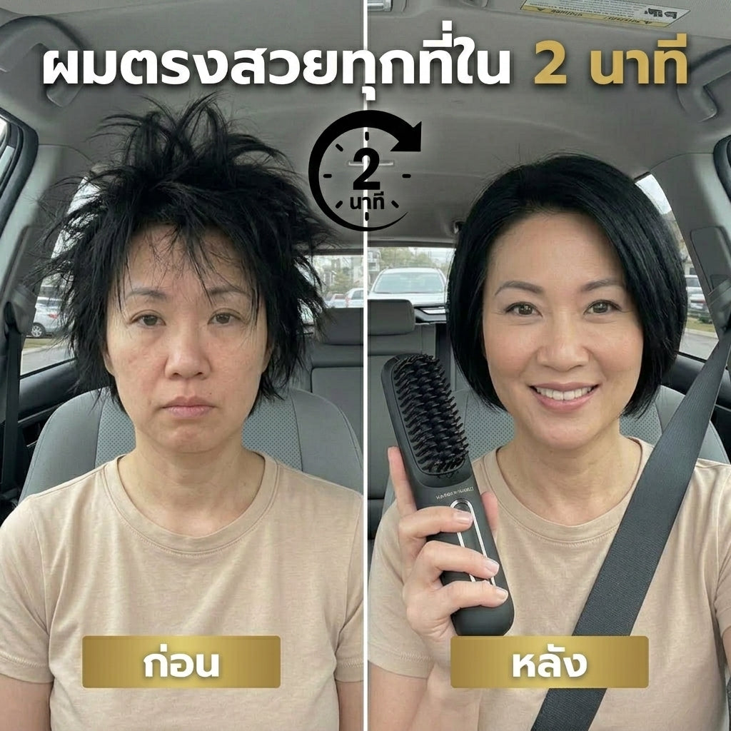 Beautina™ หวีไฟฟ้ายืดผมตรงไร้สาย ผมสวยตลอดวันเหมือนมีช่างทำผมติดตัว